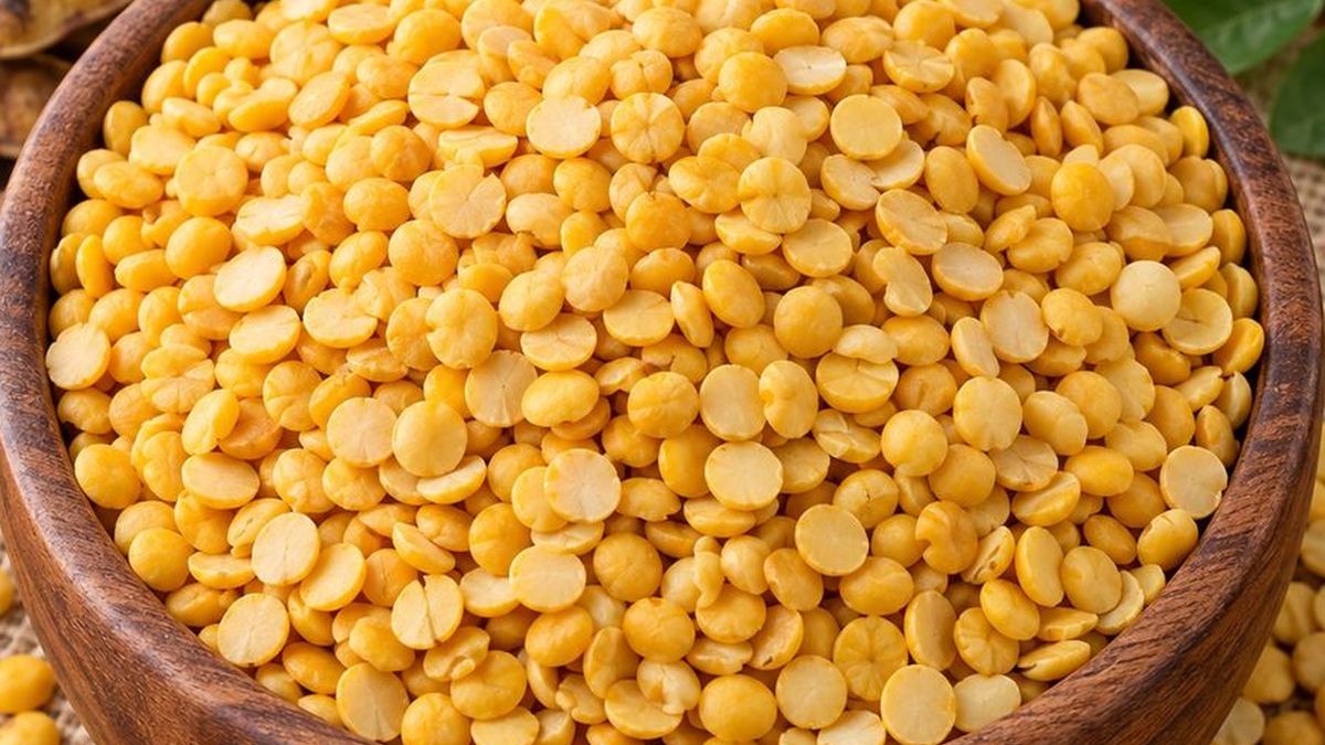 Unpolished tur dal: matte, uneven in tone, nothing added to make it shine