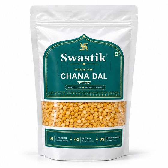 Swastik Chana Dal 500 g, 1 kg, 2 kg retail pack